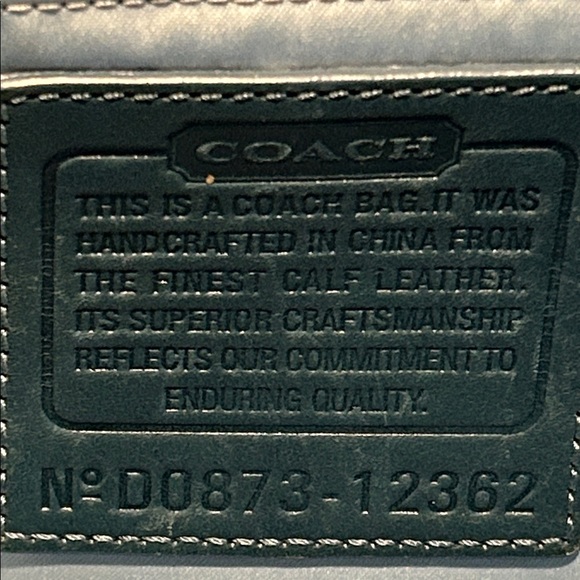 Coach Bleeker Teal Italian Cracked Leather Tote - Picture 17 of 17